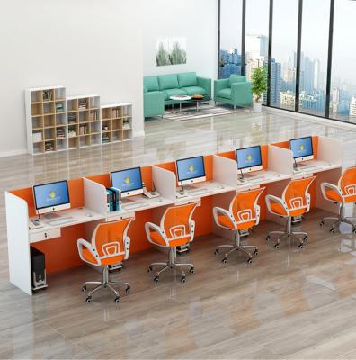 China Modern Cheap Office Furniture Set Computer Tables Office Desks Open Workstation For Staff for sale