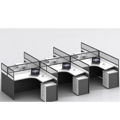 China Best Selling Customized Modern Office Furniture Office Table Desk For Staff With Customized Size Based On Desk Size for sale