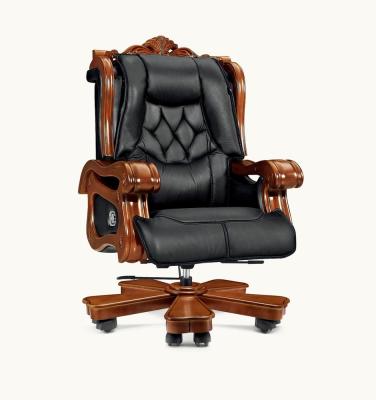 China Executive Chair Leather Chair Solid Wood King Throne Chair for sale