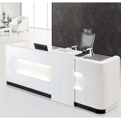 China LED PANEL Light Modern Design Reception Desk Reception Counter Design for sale