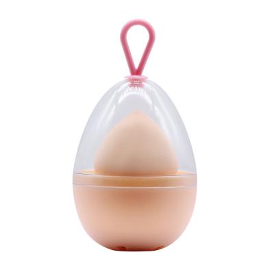 China New Type Top Selling Silicone Egg Form Cosmetic Makeup Case Makeup Egg Sponge Storage Holder for sale