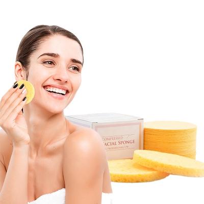 China Sponge Facial Foam Facial Cleansing Cleansing Sponge With Print Face Washable Reusable Skin Makeup Remover Cleansing Cellulose Compressed Sponge for sale