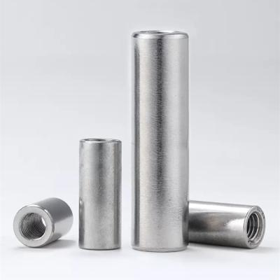 China Stainless Steel M3 M4 M5 M6 M8 M10 M12 M14 M16 M20 Stainless Steel Threaded Round Coupling Connect Sleeve Bar Stud for sale