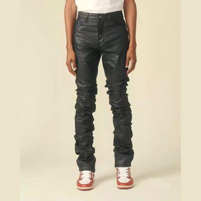 China Liluo Breathable Factory Men's Jeans Running Waxed Stacked Skinny Fit Pants Stacked Jeans For Men In Stock for sale