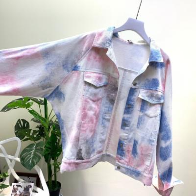 China LILUO Viable 2022 Pink Spring Color Denim Fabric Focus Sketch Good Quality Men's Casual Customized Jackets for sale