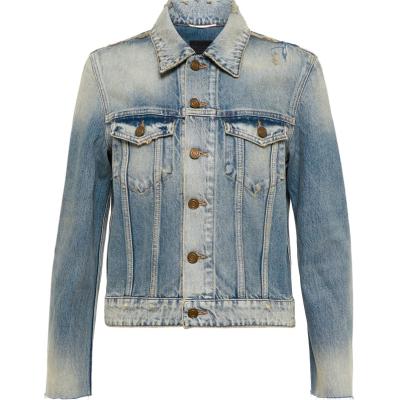 China Popular nostalgic old style casual plus size LILUO 2022 customize to destroy denim women woven cotton jackets for sale