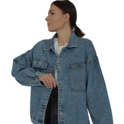 China 2022 Fall Jackets Korean Custom Plus Size Jean Jacket Women Clothes Oversize Jeans Denim Coat Spring New For Women Solid Casual for sale