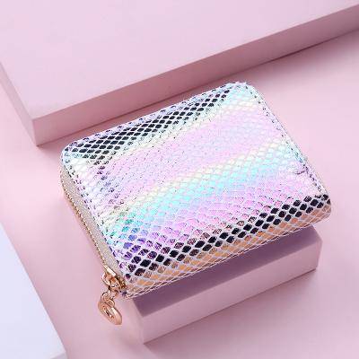 China The Other Laser Fashion Women Zipper Wallet Travel Bank Card Holder Organizer Girl Coin Purse Bag Small for sale