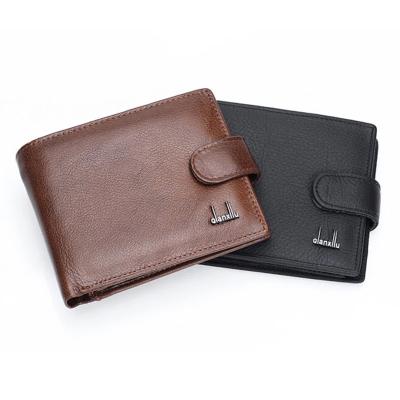 China Standard Luxury Brand Wallet Fashion Casual Small Genuine Leather Men's Wallet Anti-theft Men's Wallet For Men for sale