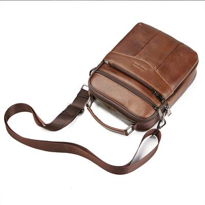 China Latest High End Cross\fasion Genuine Leather Messenger Bag Body Shoulder Bag Men Handbags for sale