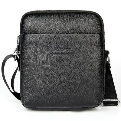 China Easy Carry Crossbody Bags Mens Genuine Leather Small Shoulder Bag Square Black Single Cross - Body Messenger Bag Men's Shoulder Bag for sale