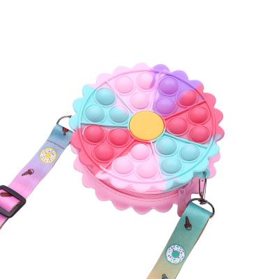 China Promotion Snap Fastener Bag Waterproof Silicone Around Key Chain Babies Coin Purse Wallets And Purses With Strap for sale