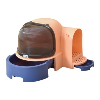 China New Style Suction Design Sustainable Cat Litter Box Top Selling Tunnel Star Pakeway Cat Litter Box Toilet for sale