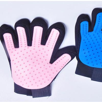 China PAKEWAY Viable Pet Grooming Glove Pet Hair Removal Glove Silicone Massage Gloves For Pet Cat Dog Bath Massage Brush for sale