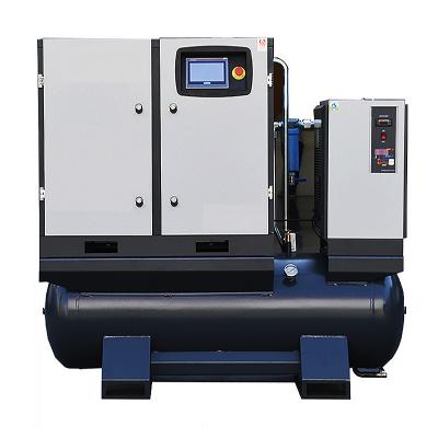 China Slient Lubricated Rotary Screw Air Compressor With Air Dryer 16 Bar Screw Air Compressor Fiber Laser for sale