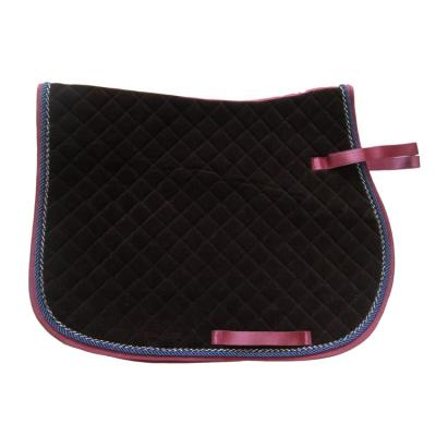 China All-Purpose Cover English Velvet Saddle Dressage Numnah Saddle Cloth Saddle Pad for sale