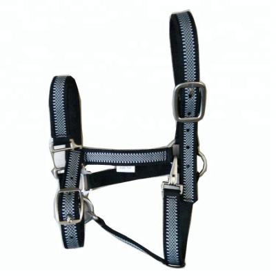 China Eco - Friendly Leather Padded Horse Halter Manufacturer With Adjustable Buckles for sale