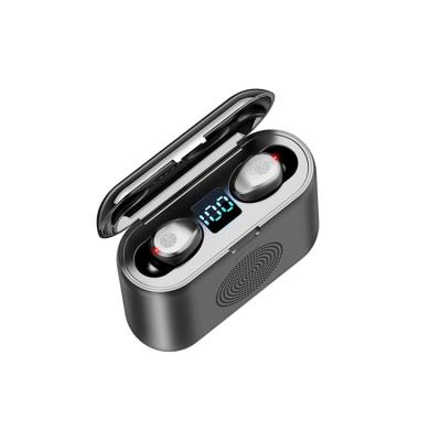 China F9 In-ear tws genuine wireless Earbuds earports with BT5.0 speaker earphone with LED display power bank for sale