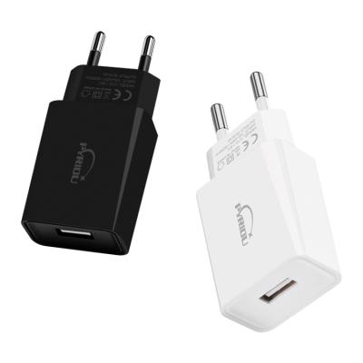 China Charging Your Original Single USB Wall Charger Mobile Phone Charging 12W Power Adapter Wall Mount Travel Usb Charger Single Left Adapter for sale