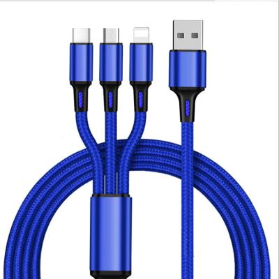 China Type C Micro Data Transfer Cable Multi Function Fast Charger Charging USB Cable Premium Fast Charging Wires 3 in 1cable for sale