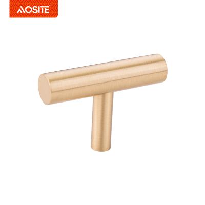 China High Quality Dresser T Shape Brass Cabinet Handle Metal Wardrobe Drawer Furniture Handle Knob for sale