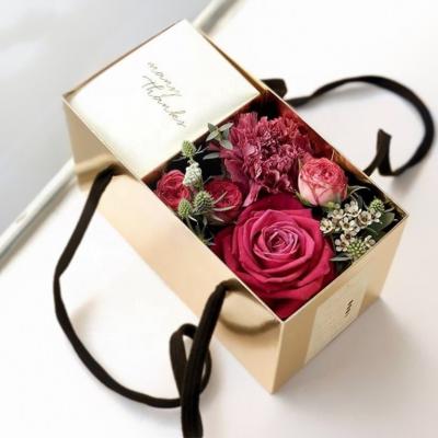 China Gfit Recyclable Foldable Paper Packaging Boxes For Flowers Rose Flower Boxes for sale