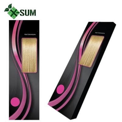 China Cosmetic Recycled Hair Materials Custom Hair Extension Packaging Boxes for sale