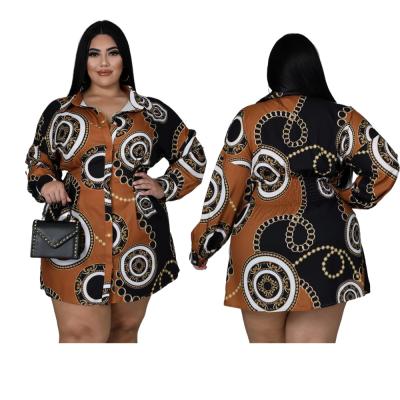 China Anti-pilling New Arrival Fall Plus Size Women Clothing Paisley Print Plus Size Women's Blouses And Shirts for sale