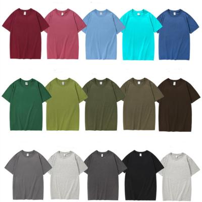 China Plain High Quality 200gsm Cotton 200gsm Anti-pilling T-shirt Men Cotton Crew Neck Wholesale Solid Colors T-shirts for sale