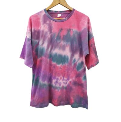 China Anti-wrinkle tie dyeing process custom color graffiti man t-shirt for sale