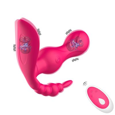 China ABS+silicone wireless remote control vibrator stimulator silicone clitoral massager for women for sale