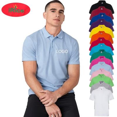 China Anti-Wrinkle Custom Logo Printing New Design Men Wear Plain Blank Apparel Black Polo Sport T-Shirts for sale