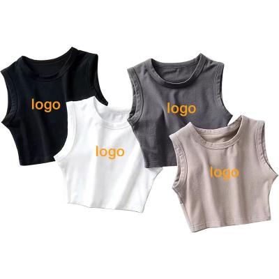 China Anti-pilling fitness gym apparel yoga custom logo top basic simple training sexy cartoon printing vest women's crop tank tops dress ladies for sale