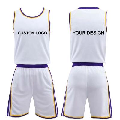 China New Men's Antibacterial Fresh Custom Quick Dry Empty Basketball Uniforms Set Reversible Sublimation Basketball Uniforms Tank Tops for sale