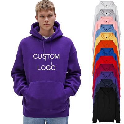 China Custom Printed Sweatshirt Winter Hoodies Anti-Shrink Logo Printing Pullover Simple Oversized Fleece Men's Hoodies for sale