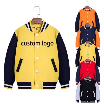 China Windproof Eco-Friendly Sustainable Autumn Winter Outwear Children Kids Baseball Jacket Fleece Sportswear Coats for sale