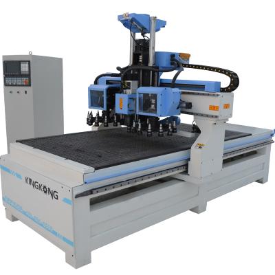 China Gantry Motion Transmission KINGKONG SY24 Design Iudustry Woodworking CNC Router Engraver Machine With Vacuum Table New for sale