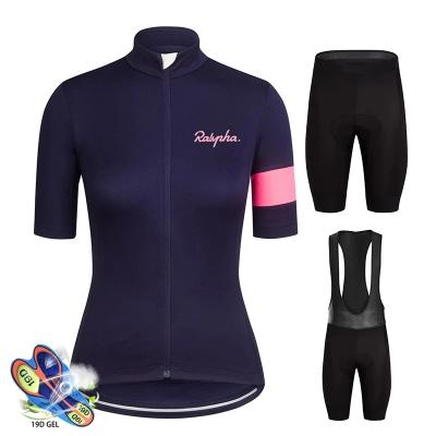 China New Sustainable Women Cycling Short Sleeve Jersey Set Ralvpha MTB Suit Breathable Bike Clothing Female Summer Sports Bicycle Clothes for sale