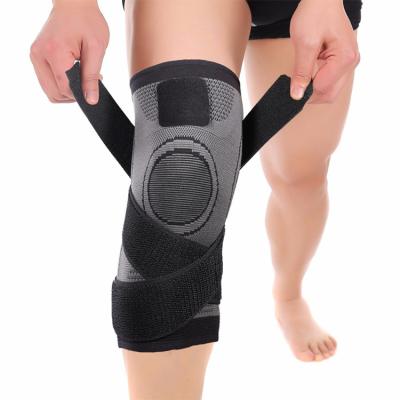 China Non-slip Nylon Knee Sleeve 3D Fitness Bandage Knee Braces Adjustable Pain Relief Women Men Pain Relief Knee Support Protector for sale