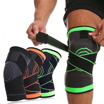 China Amazon Universal Hot Selling Pressurized Bandage Adjustable Nylon Knee Compression Sleeve Pads Brace Support for sale