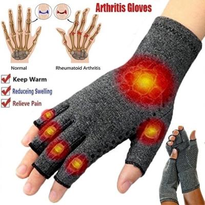 China Arthritis Therapy Compression Arthritis Hand Gloves Touch Screen Cotton with Textured Grips in Palm for sale