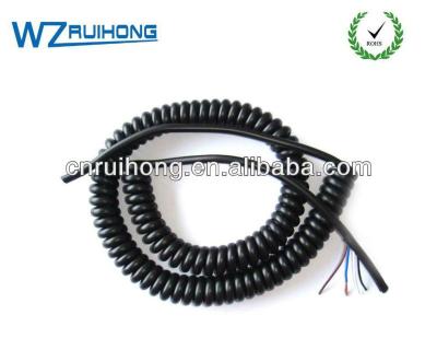 China Keyboard Copper Conductor Electrical Spiral Wire Expandable Cord for sale