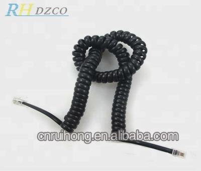 China rj11 coil multicolor spiral cable 235 coaxial cable for sale