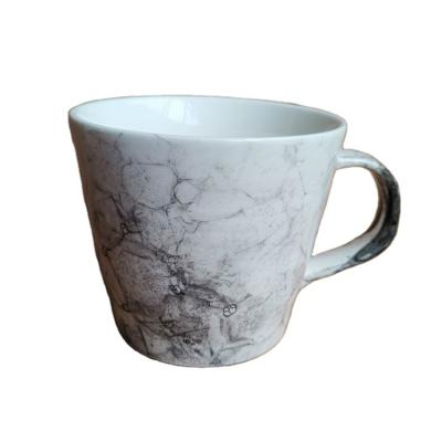 China Viable European Ceramic Mug White Coffee Mug Hotel Stoneware Milk Creative Marble Mug for sale