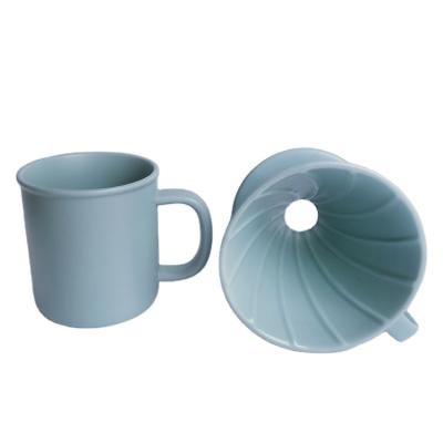 China Durable Matt Color Ceramic Coffee Spout Filter Mug for sale