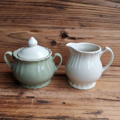 China European Ceramic Creative Viable Pot Coffee Creative Kitchen Spice Milk Cup Sugar Storage Jar Ceramic Milk Jug for sale