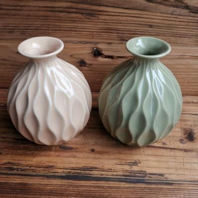 China Modern Living Room Decorate Flower Arrangement Vase Color Luster Modern Indoor Ceramic Vase for sale