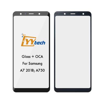 China Front Lens Glass Screen Replacement Outside Screen with OCA Tape for Samsung Galaxy A7 2018 6.0 inch for sale