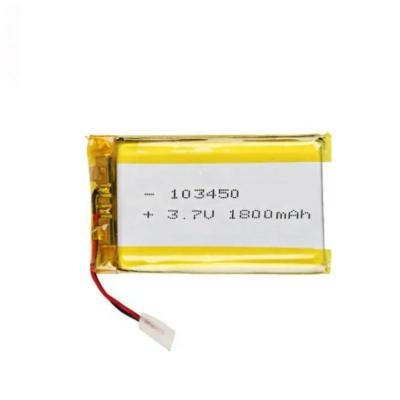 China Ultra thin 103450 Lipo Battery 3.7V 1800mAh Rechargeable Approved Power Lithium Polymer battery For Led Light Battery en venta