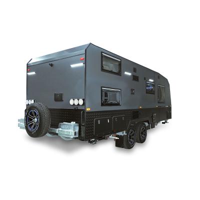 China 21ftoff-road rv travel trailer family design caravan camper trailer for 5 person for sale